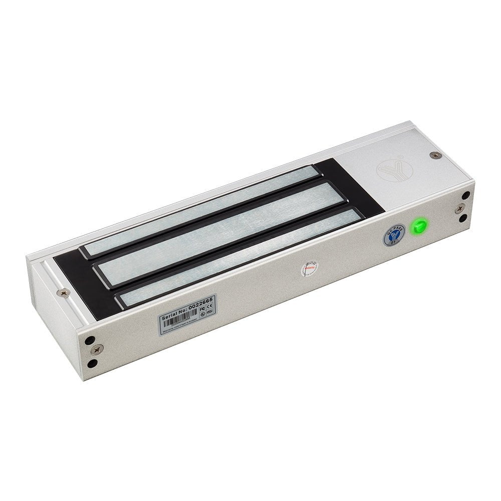Cerradura magnética, retención de 1200lbs, indicador LED, puerta individual, 12 ó 24V – YM-500N(LED) YLI - LA CASA DEL TELEFONO