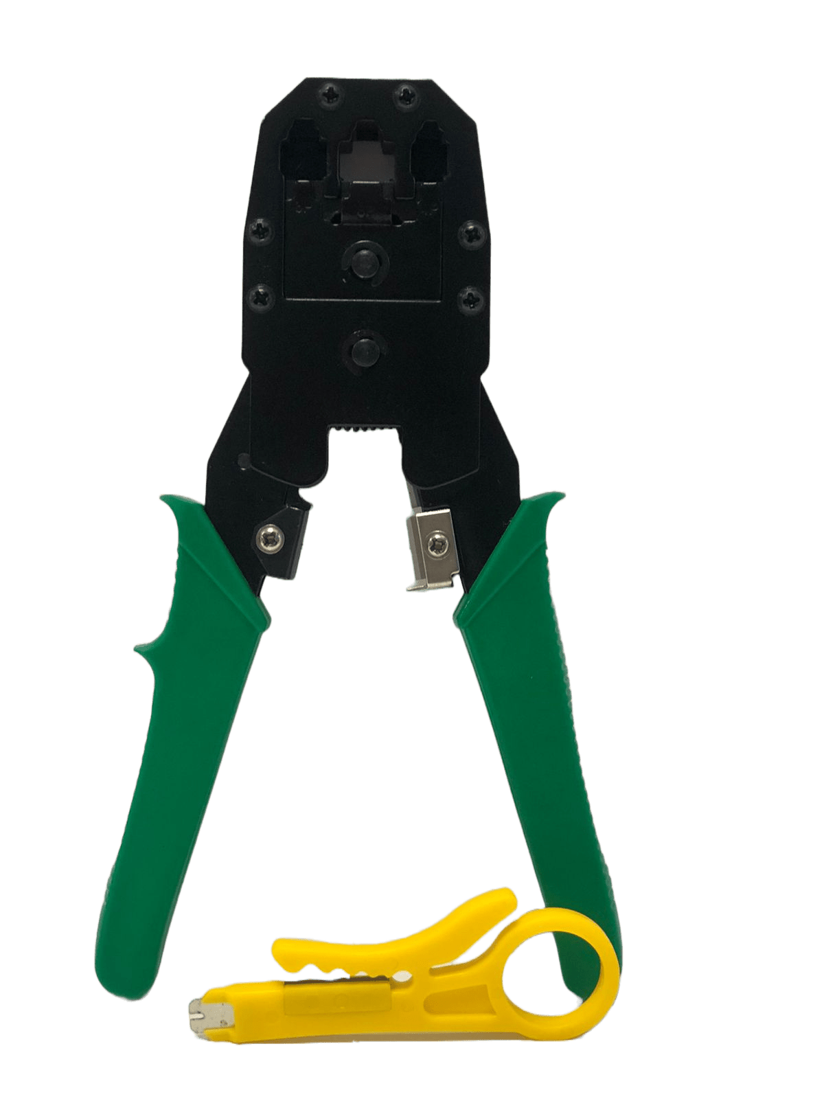 Combo de Pinza de crimpeo para conectores RJ45, RJ12, RJ11, RJ9 y pelacables radial – CV-RJTL004 - LA CASA DEL TELEFONO