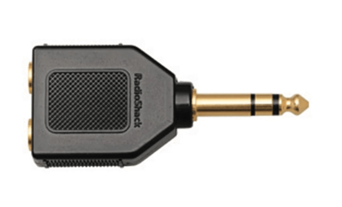 Conector 1/4 estéreo macho a 2 entradas estéreo 1/4 hembra – 274-0894 Radio Shack - LA CASA DEL TELEFONO