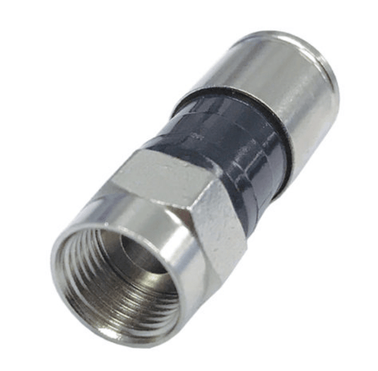 Conector de compresión F macho para cable RG-6 - Miyako F-74 - LA CASA DEL TELEFONO