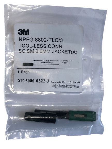 Conector de fibra óptica SC, monomodo, sin herramienta – 3M XF-5000-0322-3 - LA CASA DEL TELEFONO