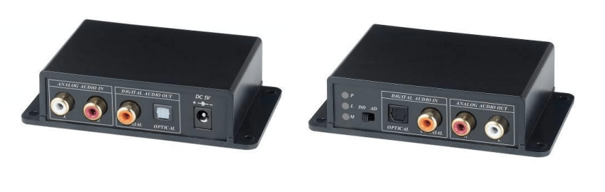 Convertidor bidireccional de audio digital optico (coaxial o toslink) a analógico ( L/R ) – Kuwes AC01 - LA CASA DEL TELEFONO