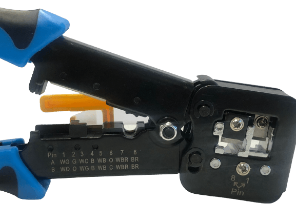 Crimpadora ratchet para conectores de RJ11, RJ12 y conectores EZ RJ45 – TNCM21 - LA CASA DEL TELEFONO