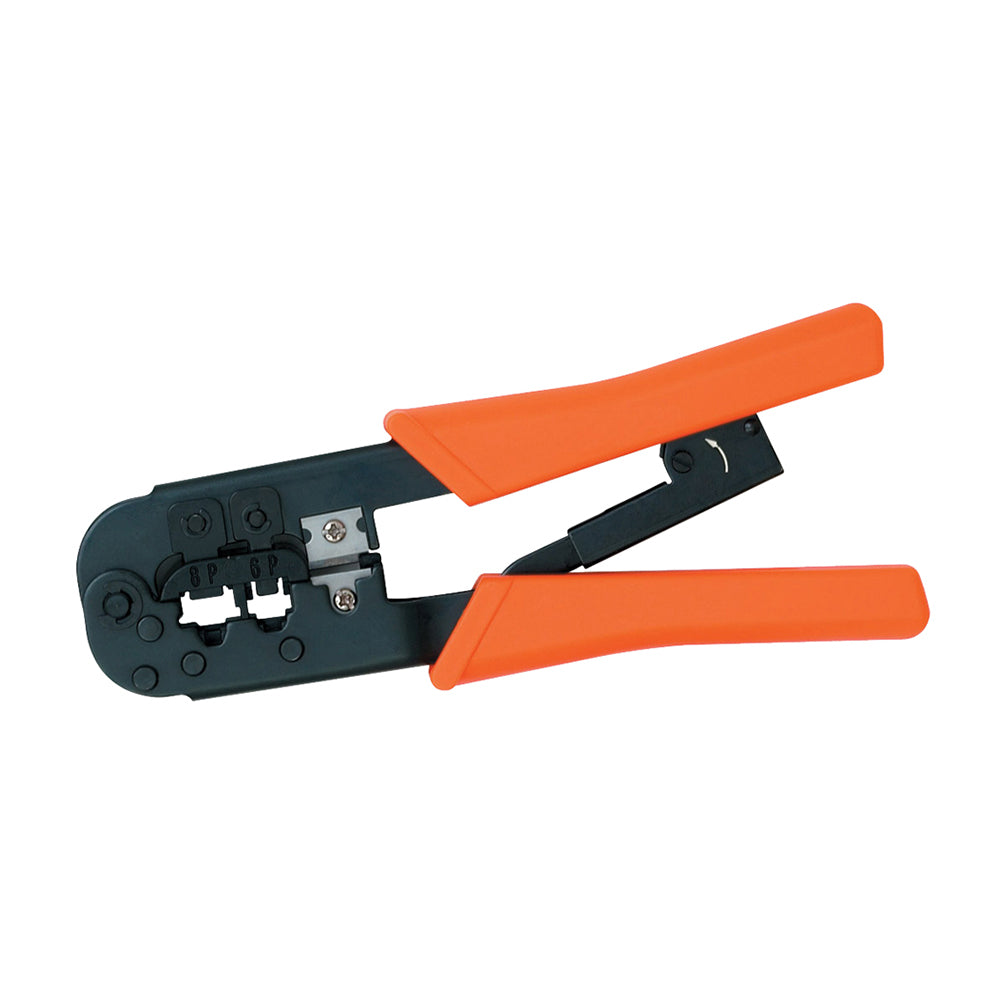 Pinza crimpadora RJ45 RJ11 RJ12 Quest TEL-6030 con sistema ratchet profesional en Panamá