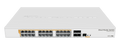 Poderoso Router / Switch “Dual boot” de 24 puertos gigabit PoE, 4 puertos SFP+ para rápidas conectividades de hasta 10Gbps – CRS328-24P-4S+RM Mikrotik