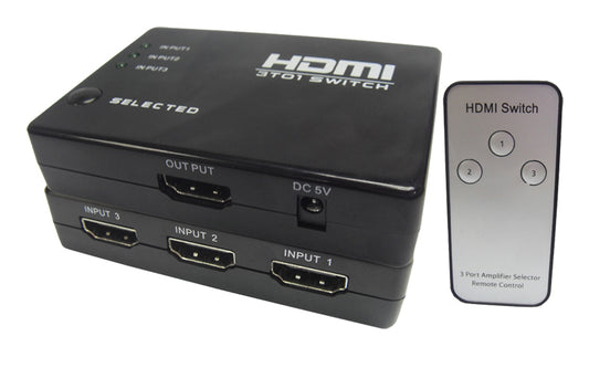 Switch Selector HDMI 3 entradas 1 salida – CV-HDV301A