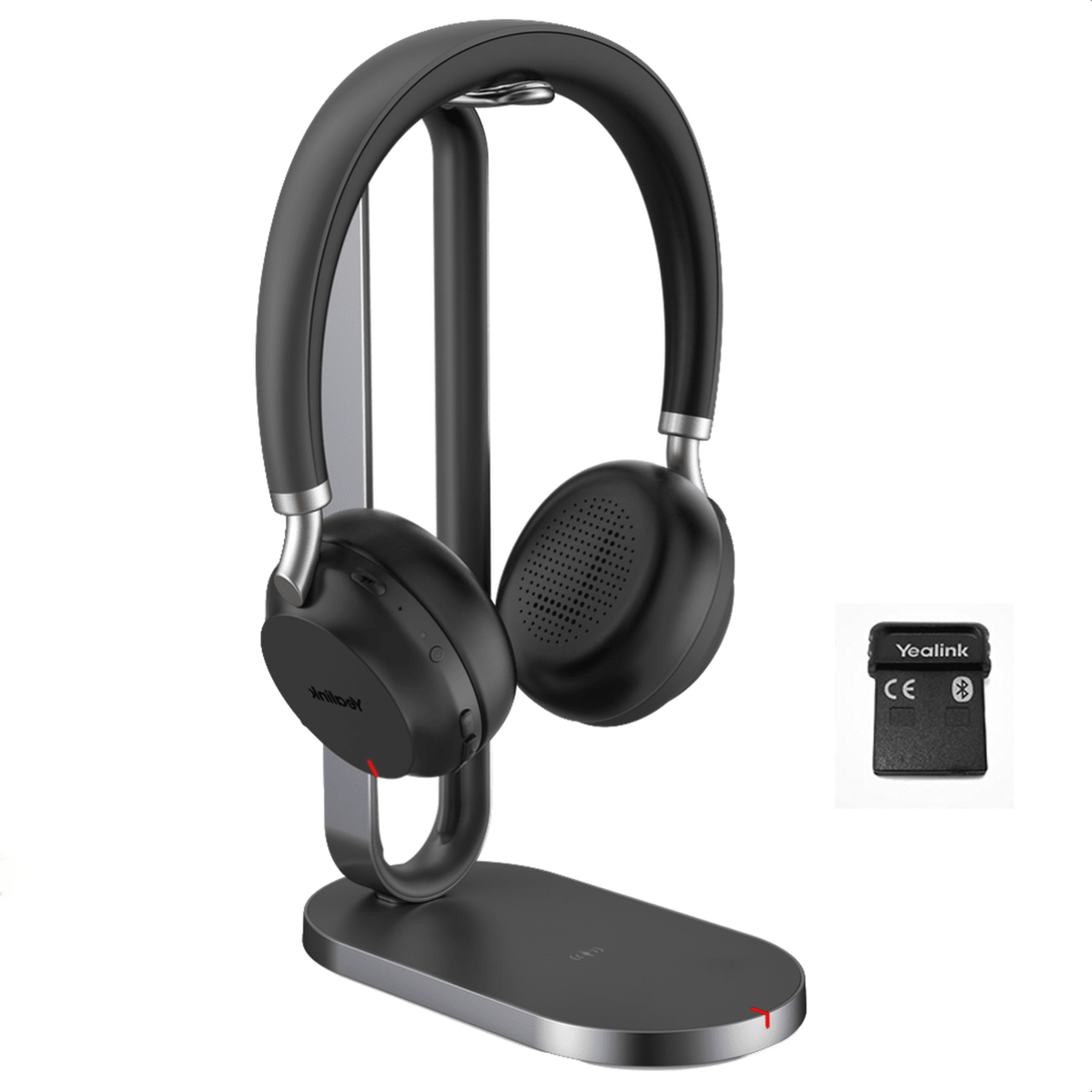 Diadema biaural profesional BHC76 inalámbrica por Bluetooth, incluye cargador inalámbrico BHC76, dongle USB-A, certificado para microsoft Teams - Yealink BH72 - LA CASA DEL TELEFONO