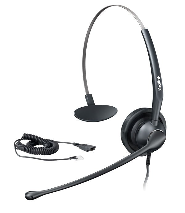 Diadema Profesional con micrófono Yealink YHS33, conexión por plug RJ9, Audio “Premium”, Comodidad - LA CASA DEL TELEFONO