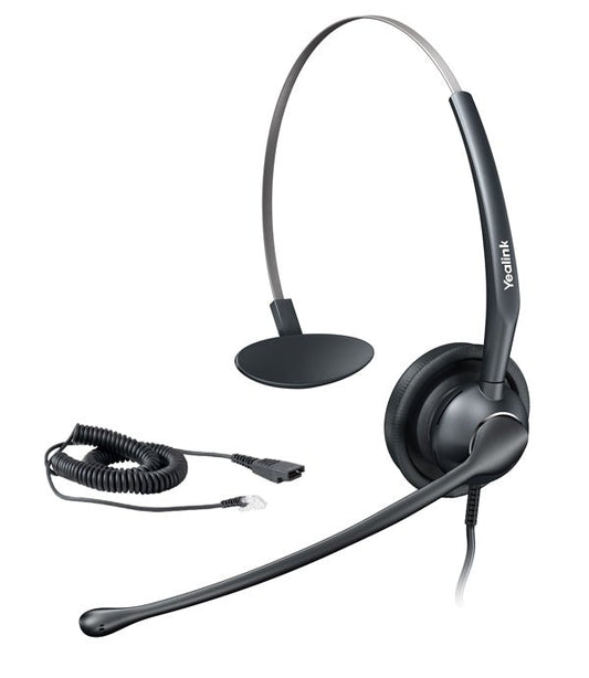 Diadema Profesional con micrófono Yealink YHS33, conexión por plug RJ9, Audio “Premium”, Comodidad - LA CASA DEL TELEFONO