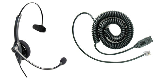 Diadema tipo bincha, conector RJ9 compatible con teléfono IP Cisco