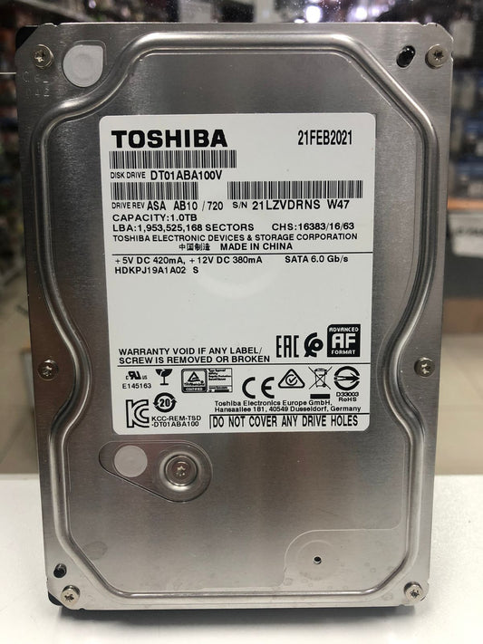 Disco duro Toshiba de 1TB para video vigilancia – DT01ABA100V - LA CASA DEL TELEFONO