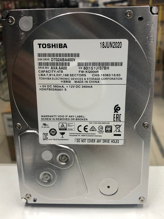 Disco duro Toshiba de 4TB para video vigilancia – DT02ABA400V - LA CASA DEL TELEFONO