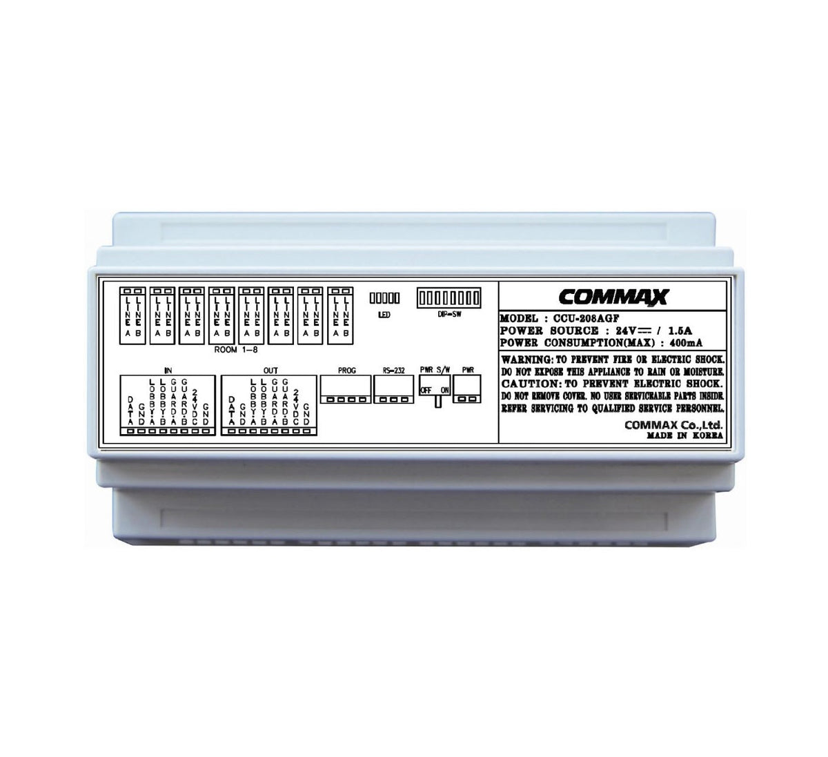 Distribuidor 8 Canales Audio Gate Commax CCU-208AGF - LA CASA DEL TELEFONO