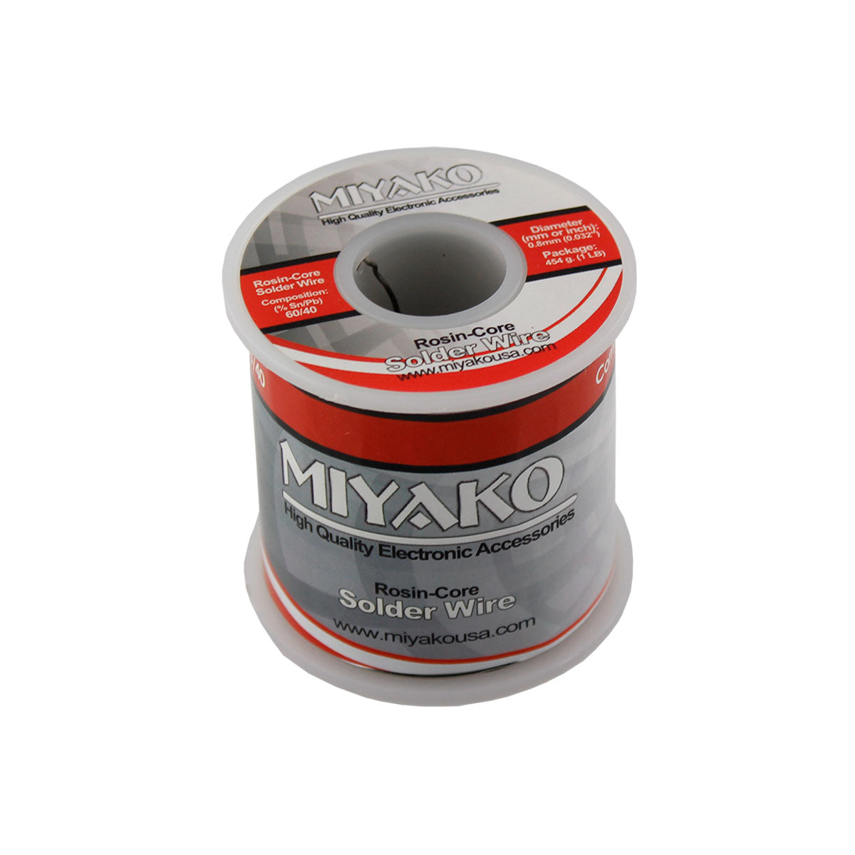 Estaño para soldar MIYAKO 60/40 rollo 1 libra 0.8mm 
