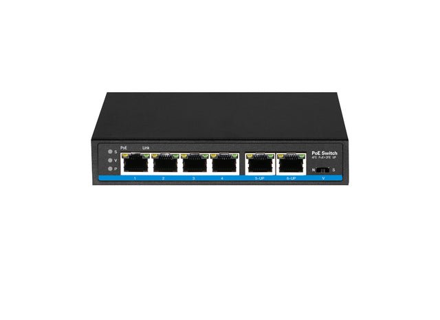 Extensor PoE y switch de 4 puertos S600P-4F-2F-EX-30W hasivo - LA CASA DEL TELEFONO