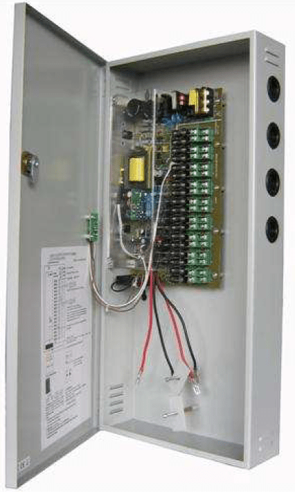 Fuente de poder tipo caja de 18CH respaldo de batería y salida de 12Vdc 10A – CV-PSU1281B - LA CASA DEL TELEFONO