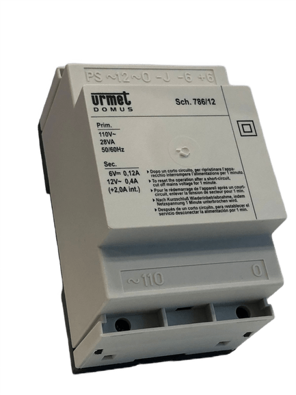 Fuente de poder Urmet 786/12, compatible con Sistemas de citófonos Domus - LA CASA DEL TELEFONO