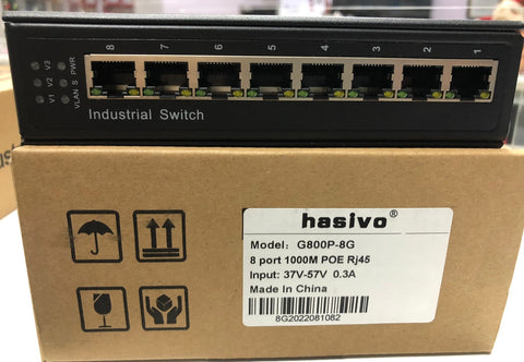 Switch industrial de 8 puertos Gigabit PoE – G800P-8G hasivo