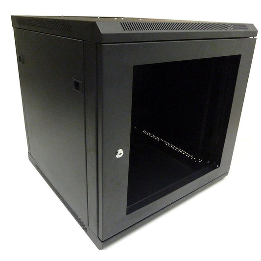 Gabinete de pared 15U 60x55cm con puerta de vidrio templado - LA CASA DEL TELEFONO