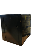 Gabinete de pared 600x550, abatible, capacidad de 12U, puerta de vidrio frontal con llave  – LCDT NCW5-12-A-B