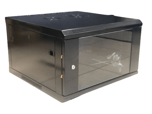 Gabinete de pared 600x600, capacidad de 6U, puerta de vidrio frontal con llave – LCDT NCW1606 - LA CASA DEL TELEFONO