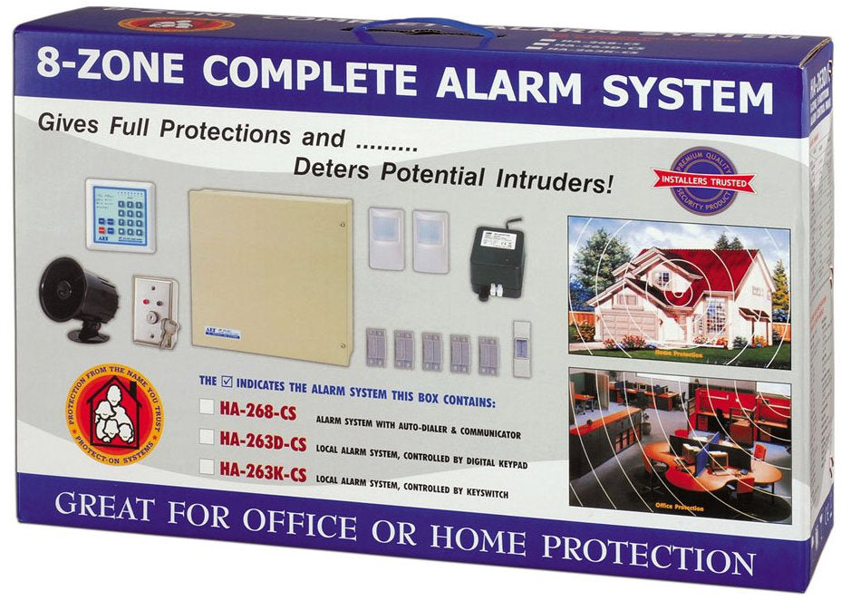 Kit de alarma local contra robo de 8 zonas – HA-263K-CS