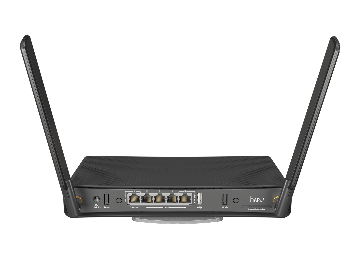 Router inalámbrico 2.4/5Ghz, 5 puertos gigabit ethernet (puerto 5 es PoE) y antenas externas para mayor cobertura – hAP ac³ (RBD53iG-5HacD2HnD) MikroTik