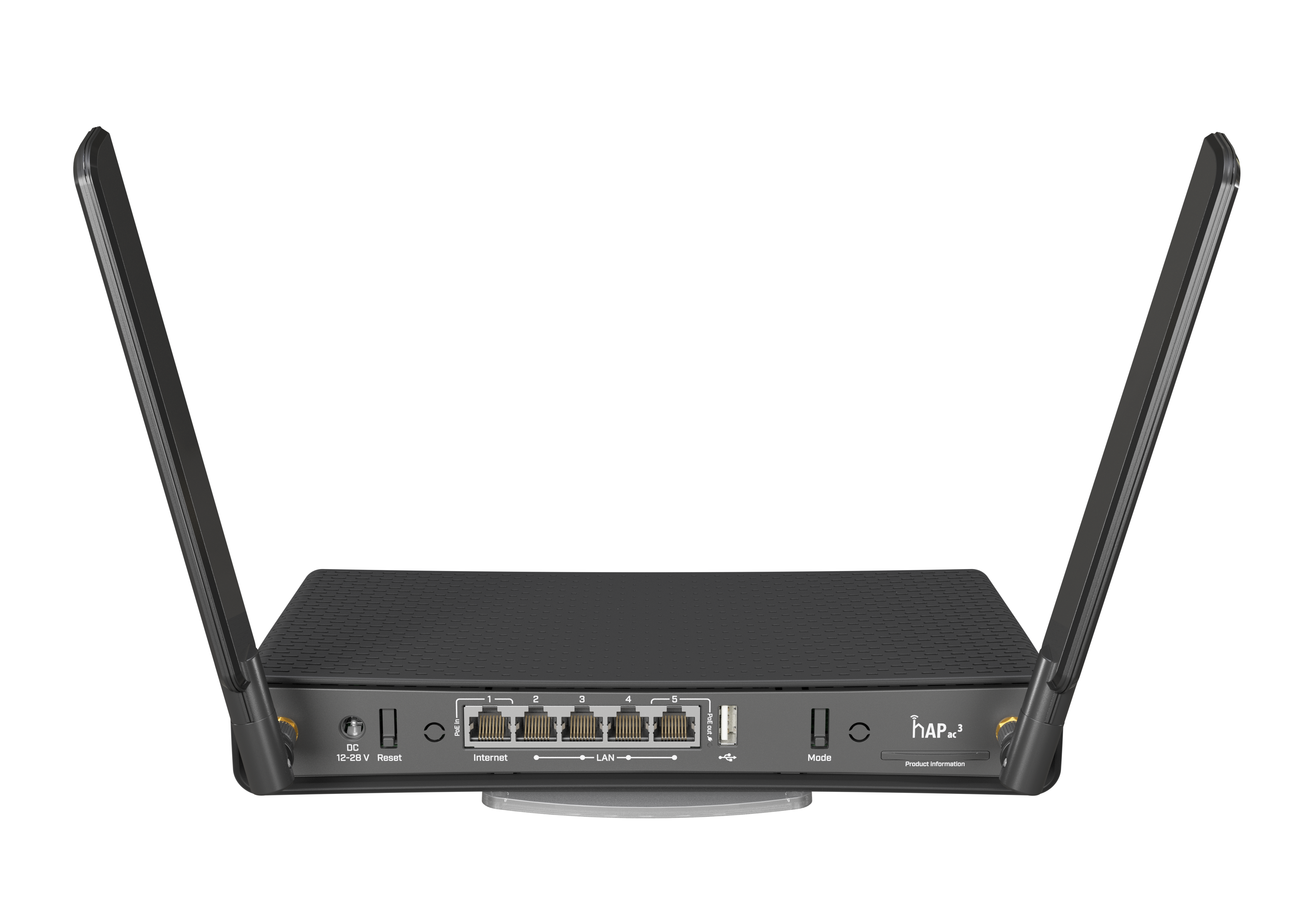 Router inalámbrico 2.4/5Ghz, 5 puertos gigabit ethernet (puerto 5 es PoE) y antenas externas para mayor cobertura – hAP ac³ (RBD53iG-5HacD2HnD) MikroTik