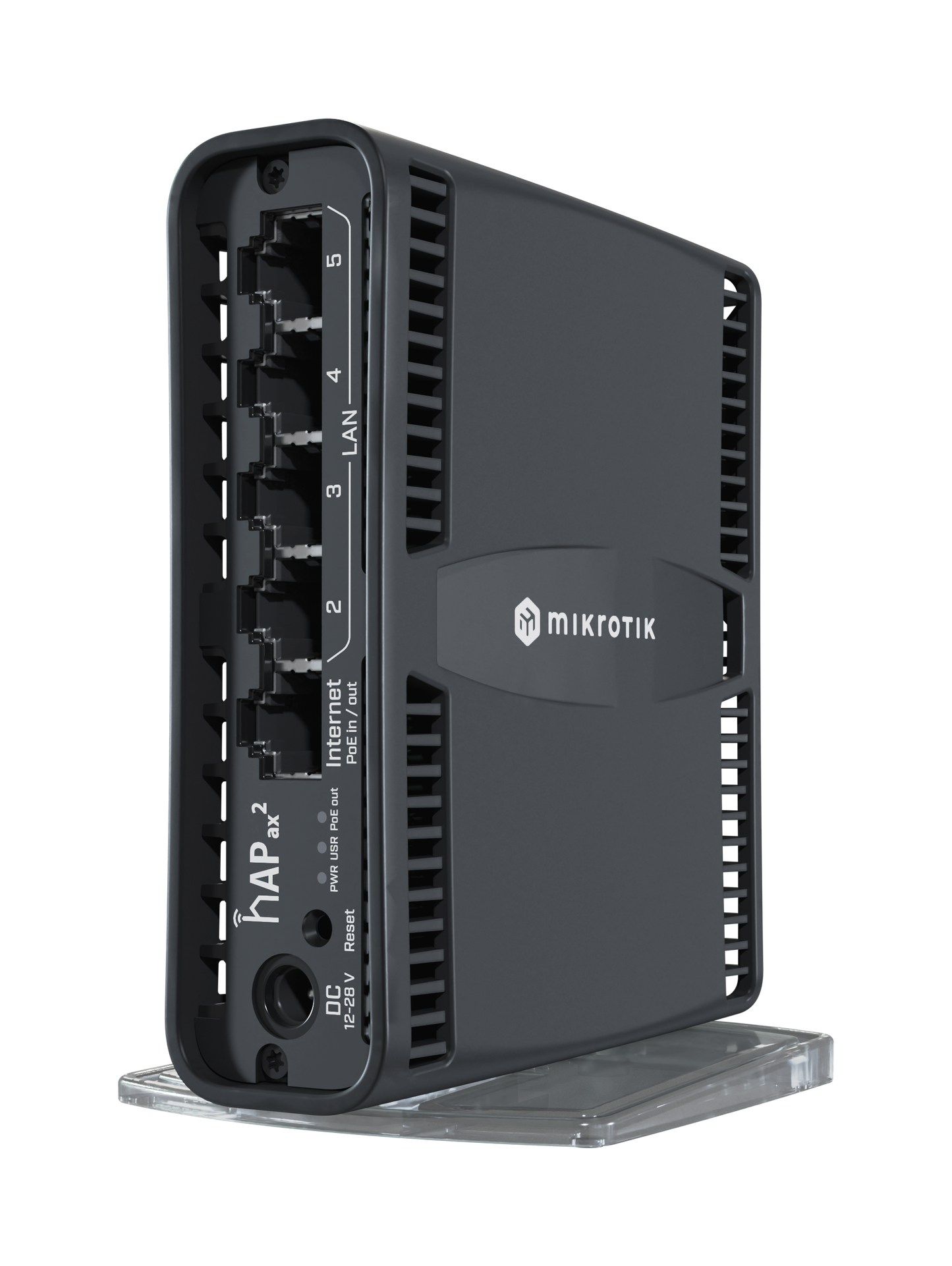 Router GEN6 inalámbrico 2.4/5Ghz, 5 puertos gigabit, 1 Puerto Poe (Ether1) – hAP ax² (C52iG-5HaxD2HaxD-TC) MikroTik
