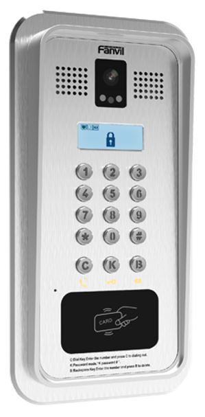 Videoportero SIP con teclado alfanumérico, voz en HD, protección IP65 e IK10, Onvif, Wiegand, para empotrar – Fanvil i33VF