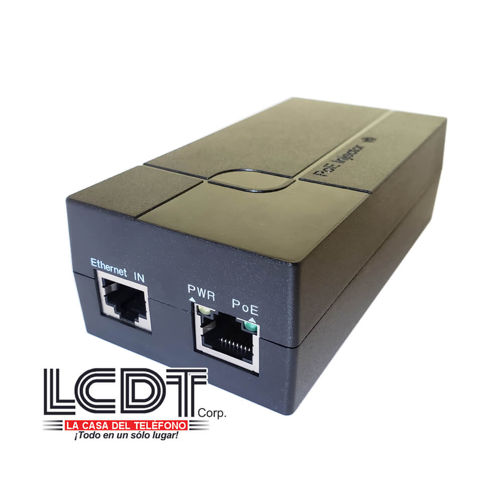 Inyector POE, Gigabit, 25.5W, 1CH, estándar IEEE802.3at – CV-PSE3101ACG-AT - LA CASA DEL TELEFONO