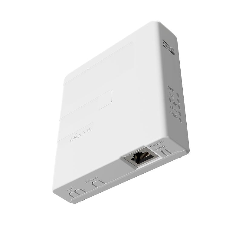 Inyector PoE inteligente, 2 puertos gigabit y 1 puerto SFP, montaje en pared – GPEN21 Mikrotik - LA CASA DEL TELEFONO