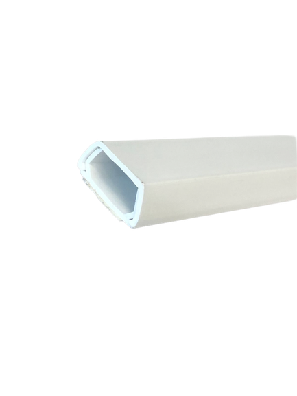 Canaleta plástica, 2M de largo, con adhesivo, en color blanco – KC-3
