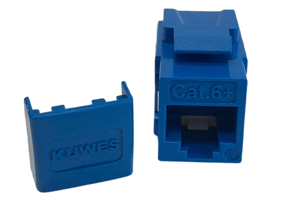 Keystone Jack modular CAT6+ azul súper delgado – Kuwes AKL-28-2621-13D/BL - LA CASA DEL TELEFONO