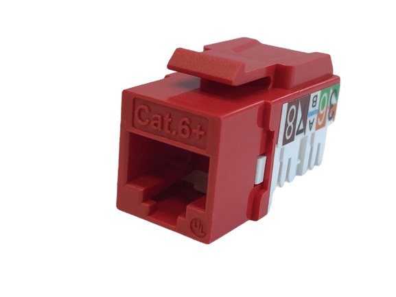 Keystone Jack modular CAT6+ rojo súper delgado – Kuwes AKL-28-2621-13D/RD - LA CASA DEL TELEFONO
