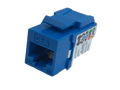 Keystone Jack modular CAT6A azul súper delgado para redes de alto rendimiento – Kuwes AKL-28-2621-6AD/BL