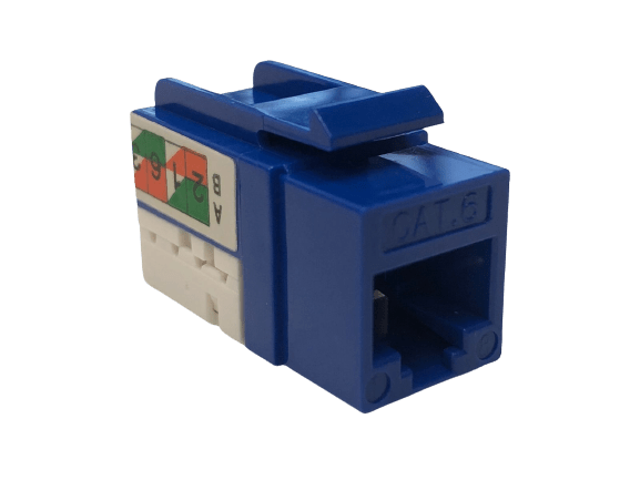 Keystone jack modular para redes CAT6, en color azul – LCDT NKJ10C6UBL - LA CASA DEL TELEFONO