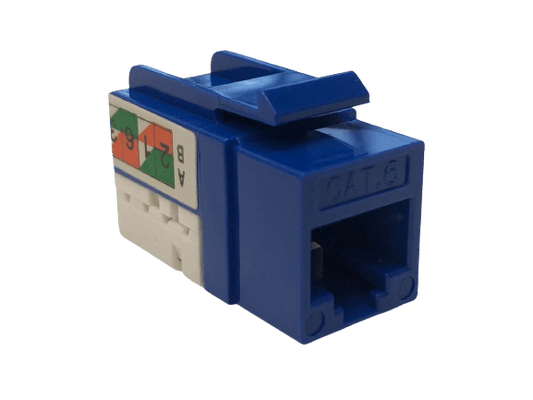Keystone jack modular para redes CAT6, en color azul – LCDT NKJ10C6UBL - LA CASA DEL TELEFONO