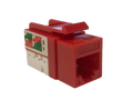 Keystone jack modular para redes CAT6, en color rojo – LCDT NKJ10C6UR