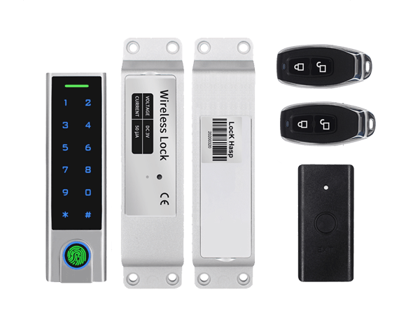 Kit de acceso inalámbrico: Teclado biométrico IP65 + Cerradura 500Kg + Botón de salida + Transmisores – Secukey WS2 - LA CASA DEL TELEFONO