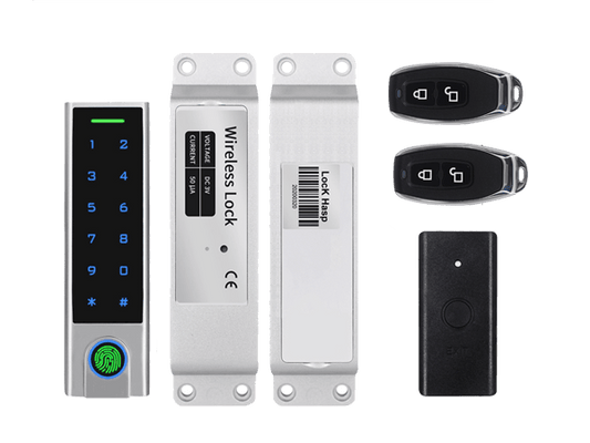 Kit de acceso inalámbrico: Teclado biométrico IP65 + Cerradura 500Kg + Botón de salida + Transmisores – Secukey WS2 - LA CASA DEL TELEFONO