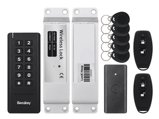 Kit de acceso inalámbrico: Teclado + Cerradura 500Kg + Botón de salida + Transmisores + Llaveros – Secukey WS1 - LA CASA DEL TELEFONO