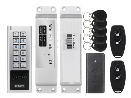 Kit de acceso inalámbrico: Teclado waterproof + Cerradura 500Kg + Botón de salida + Transmisores + Llaveros – Secukey WS2-K - LA CASA DEL TELEFONO