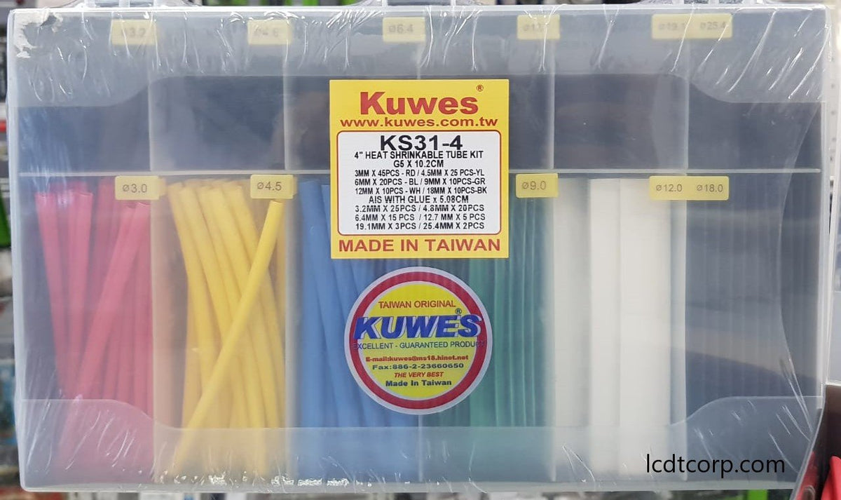 Kit de termoencogibles, 190 piezas, variados colores y diámetros – KS31-4 - LA CASA DEL TELEFONO