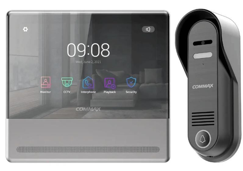 Kit de Video portero PREMIUM Commax: Monitor CDV-70QT y Cámara DRC-4CPHD2, conectividad con teléfono móvil - LA CASA DEL TELEFONO