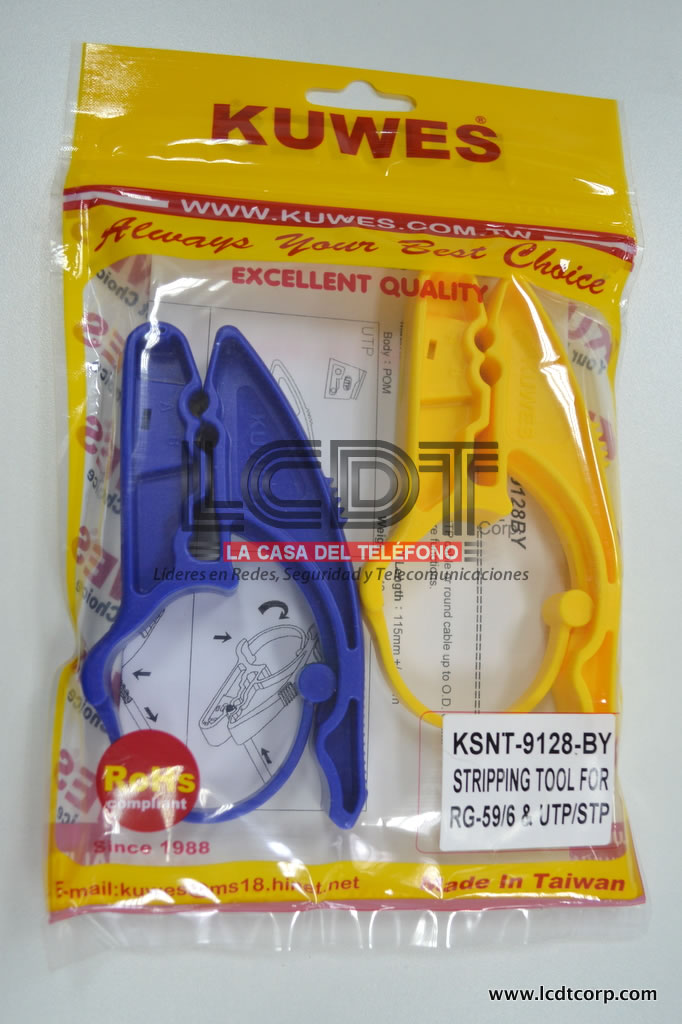 Pelador de cable de red RG-59/6; RG-7/11