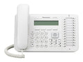 Teléfono Propietario digital con pantalla LCD de 3 líneas, 24 teclas flexibles, altavoz, diadema, blanco – KX-DT543X Panasonic