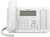 Teléfono Propietario digital KX-DT546 en color blanco, con pantalla LCD de 6 líneas, altavoz, 24 teclas flexibles y entrada para diadema
