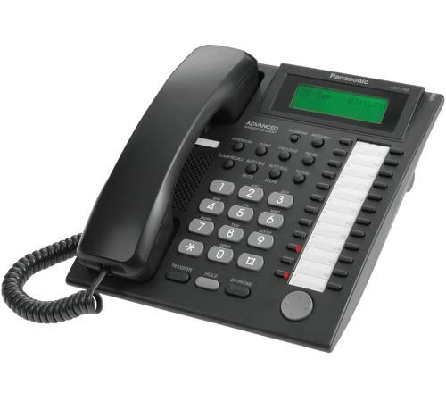 KX-T7735 Negro - Teléfono Propietario híbrido con pantalla LCD de 3 líneas