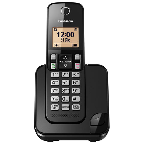 Teléfono Inalámbrico DECT, identificador de llamadas, teclado iluminado, altavoz, respaldo de energía* – KX-TGC350LAB Panasonic